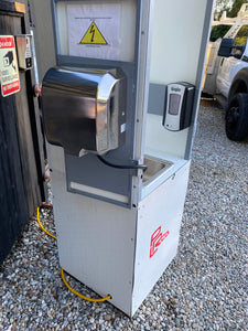 Side View of Hand Dryer of Portable Hand Washing Station