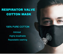 Load image into Gallery viewer, 100% Anti Dust Pure Cotton Respirator One  Valve KN95 Face Mask 
