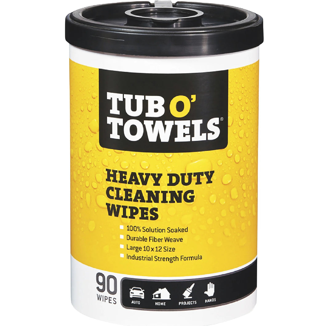 Tub O Towels Large Heavy Duty Durable Fiber Weave Cleaning Wipes 