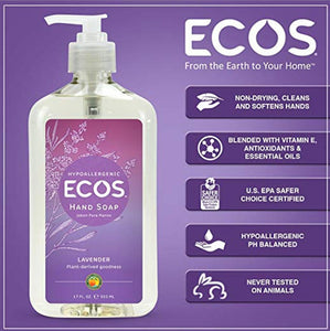 Ecos Non Drying Hand Soap-Clean,Safest And Soften Hands with Vitamin E