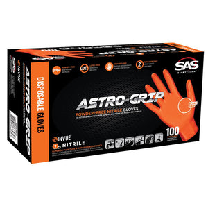Astro Grip Powder Free Disposable Nitrile Gloves with Textured Grip