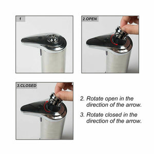 Directions to use Stainless Steel Auto Foaming Hand Wash Dispenser 
